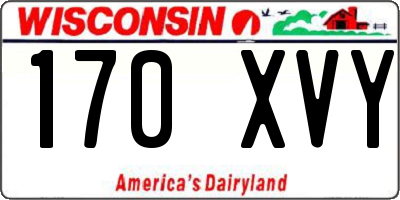 WI license plate 170XVY