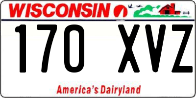 WI license plate 170XVZ