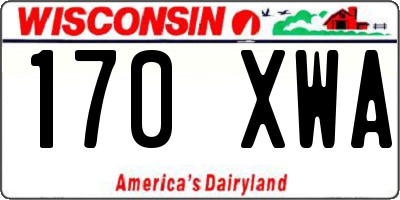 WI license plate 170XWA