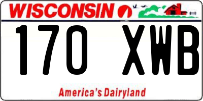 WI license plate 170XWB