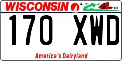 WI license plate 170XWD