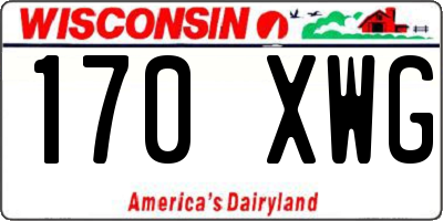 WI license plate 170XWG