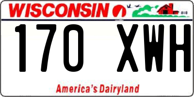 WI license plate 170XWH
