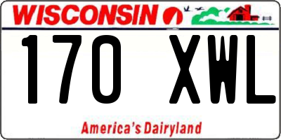 WI license plate 170XWL