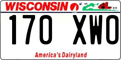 WI license plate 170XWO