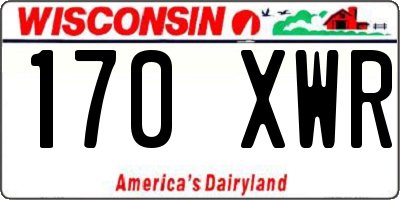 WI license plate 170XWR