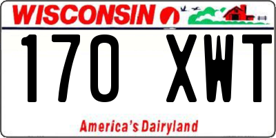 WI license plate 170XWT