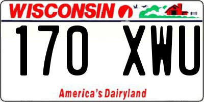 WI license plate 170XWU