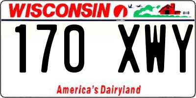 WI license plate 170XWY