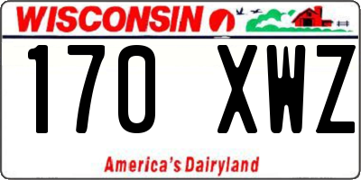 WI license plate 170XWZ