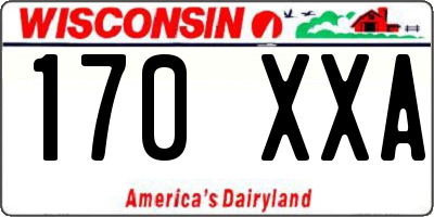 WI license plate 170XXA