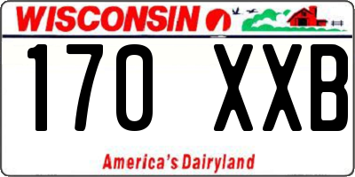 WI license plate 170XXB