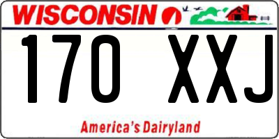 WI license plate 170XXJ