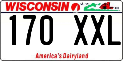 WI license plate 170XXL