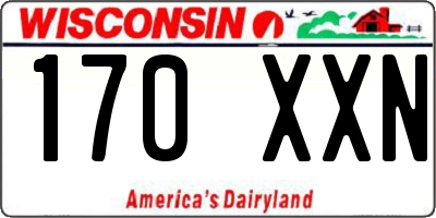 WI license plate 170XXN