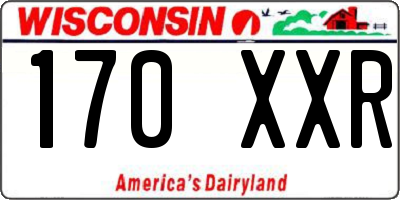 WI license plate 170XXR