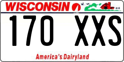 WI license plate 170XXS