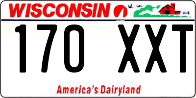 WI license plate 170XXT