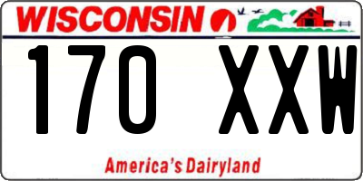 WI license plate 170XXW