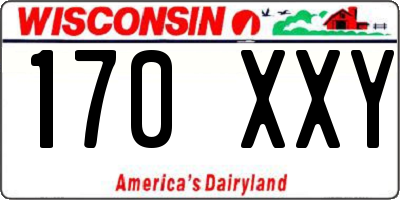 WI license plate 170XXY