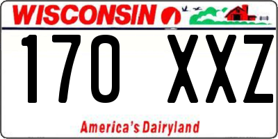 WI license plate 170XXZ