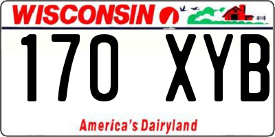 WI license plate 170XYB