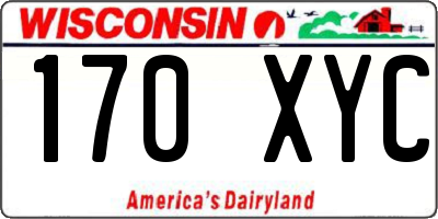 WI license plate 170XYC