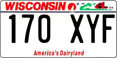 WI license plate 170XYF