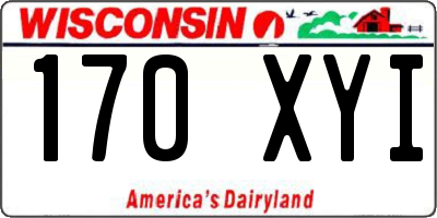 WI license plate 170XYI