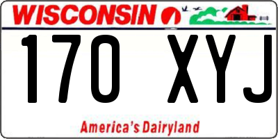 WI license plate 170XYJ