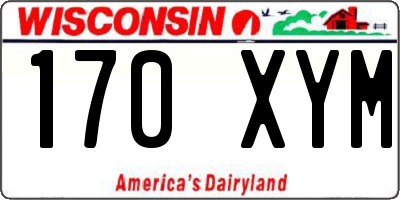 WI license plate 170XYM