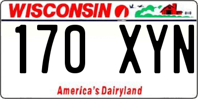WI license plate 170XYN