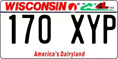 WI license plate 170XYP