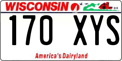 WI license plate 170XYS