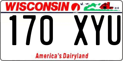 WI license plate 170XYU