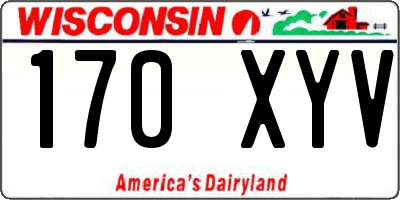 WI license plate 170XYV