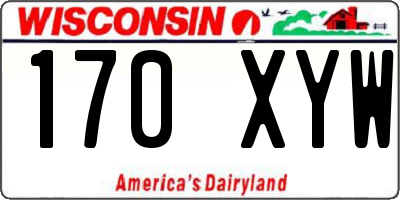 WI license plate 170XYW