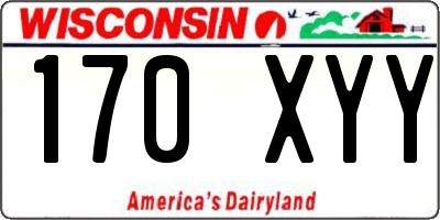 WI license plate 170XYY