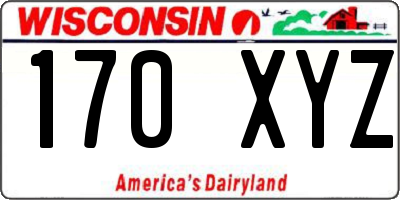 WI license plate 170XYZ