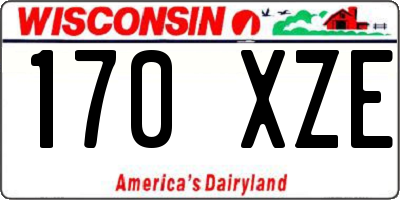 WI license plate 170XZE