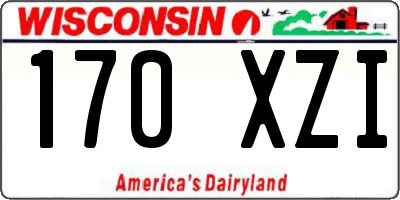 WI license plate 170XZI