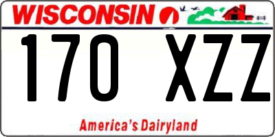 WI license plate 170XZZ