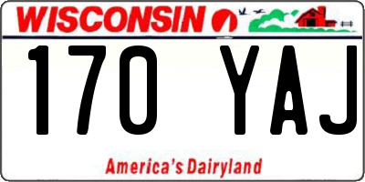 WI license plate 170YAJ