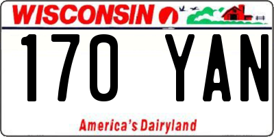 WI license plate 170YAN