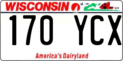 WI license plate 170YCX