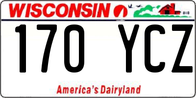 WI license plate 170YCZ