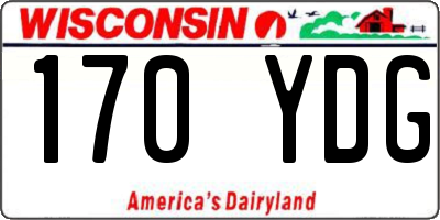 WI license plate 170YDG