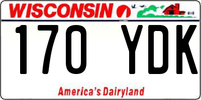 WI license plate 170YDK