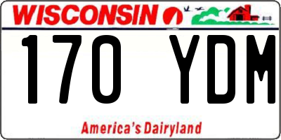 WI license plate 170YDM