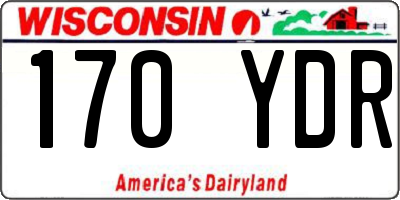 WI license plate 170YDR